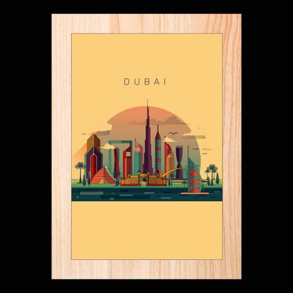 Cuadro de madera Dubai