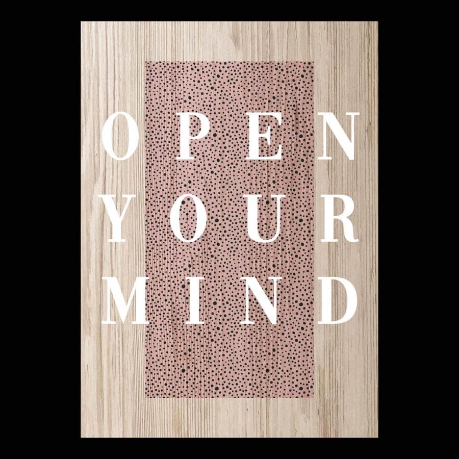 Cuadro de madera Open Your Mind