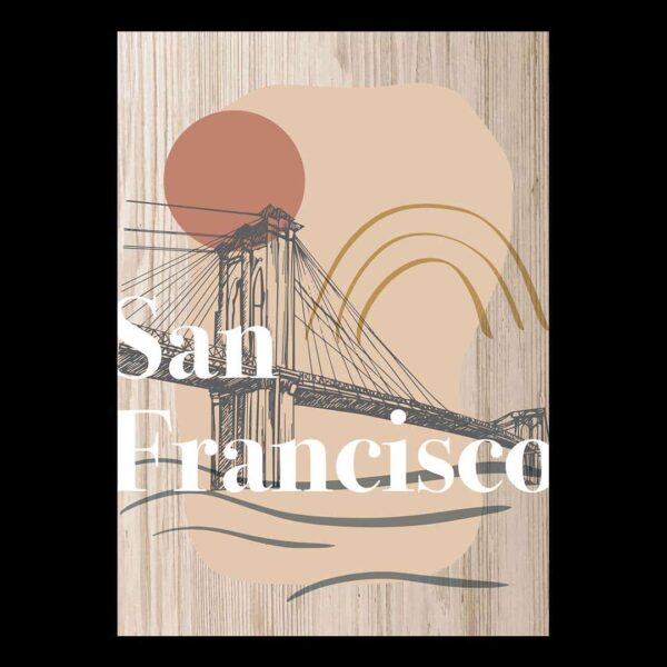 Cuadro de madera San Francisco