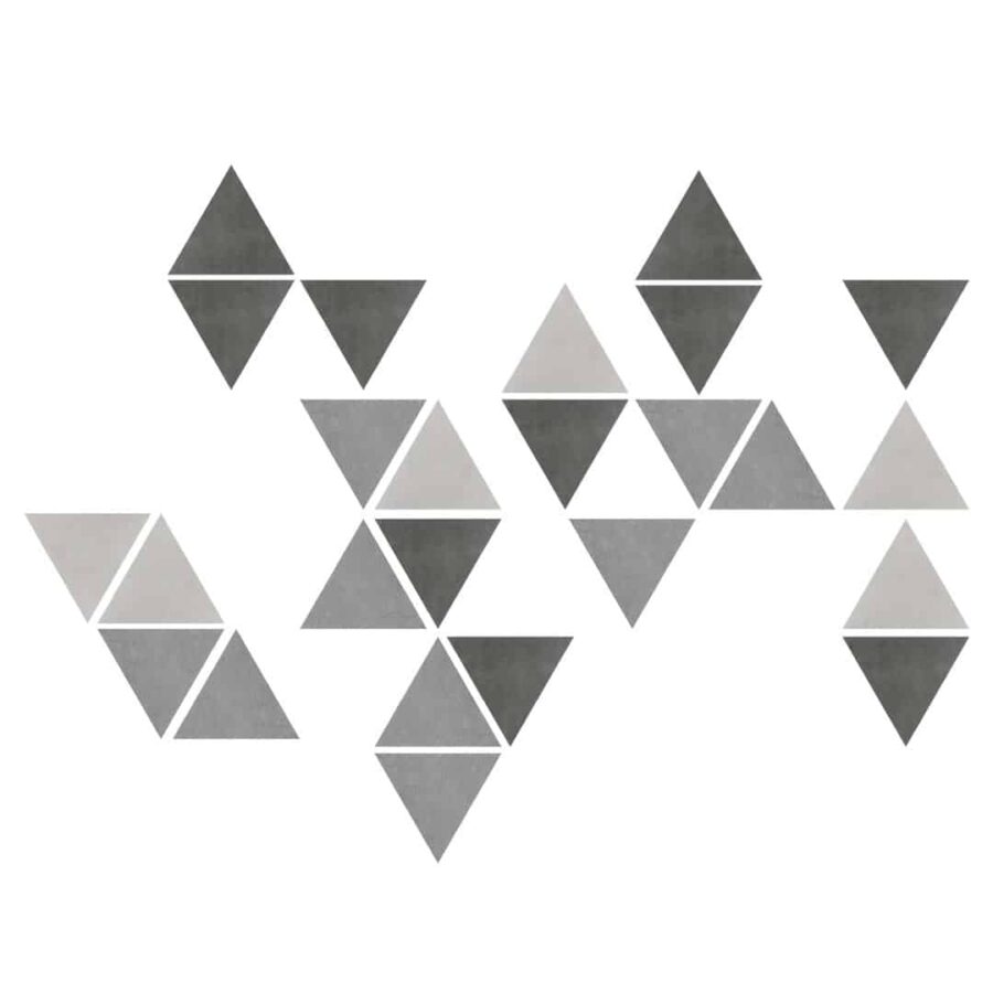 producto triángulos decorativos Porto Gray