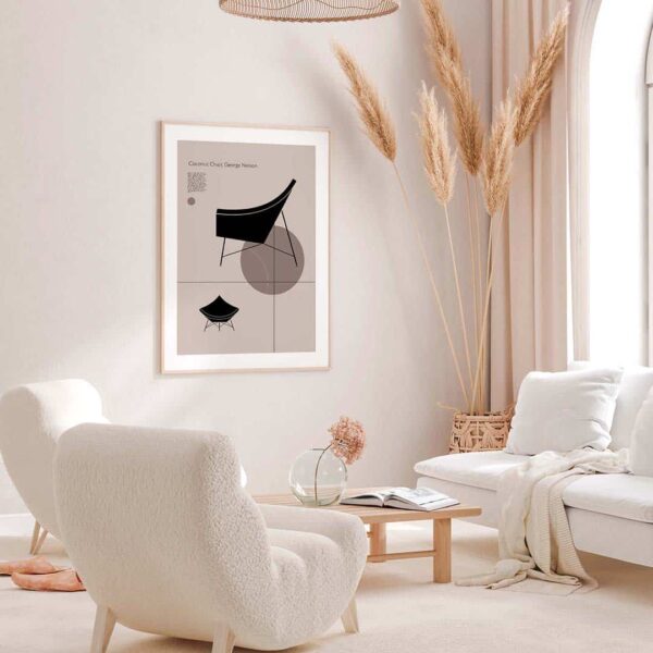 Ambiente con lámina minimalista serie Coconut