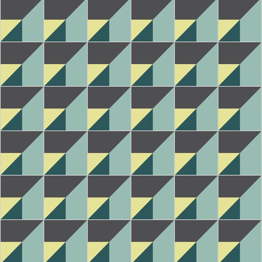 Detalle de alfombra vinílica Cube Light Colors