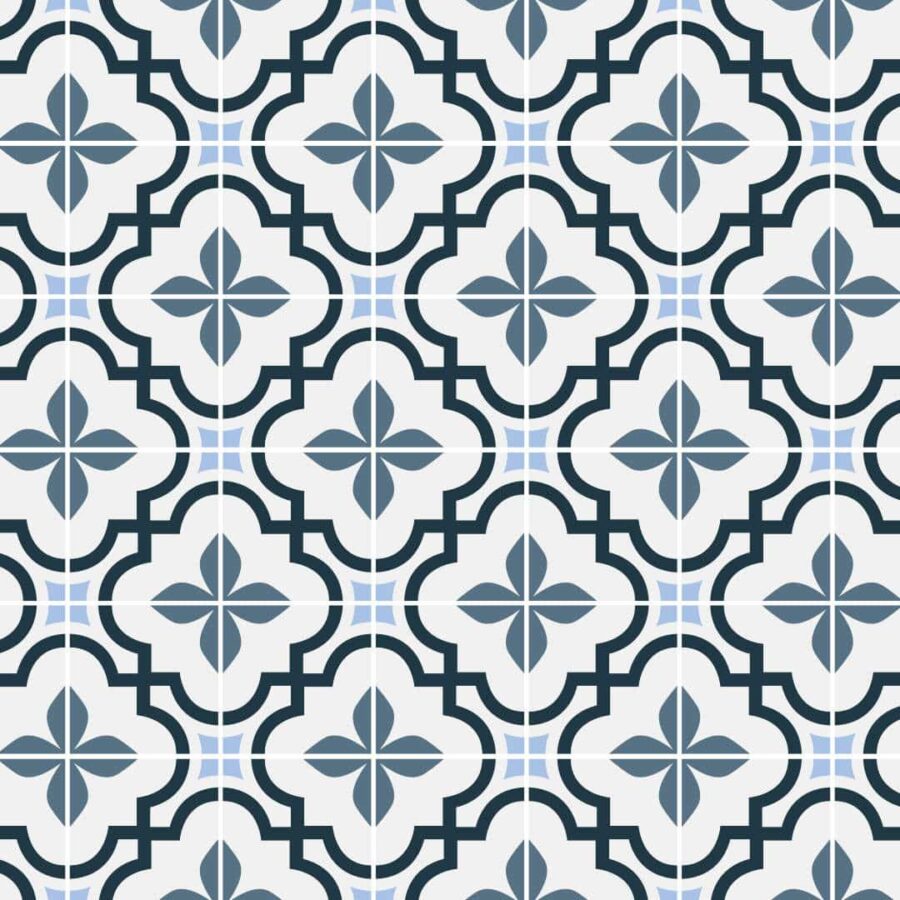 Detalle alfombra vinílica Napoles Bluegray