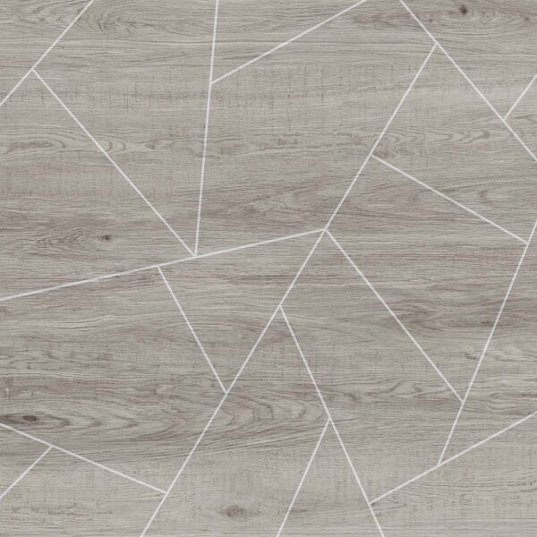 Detalle de alfombra de madera Heidal Gris